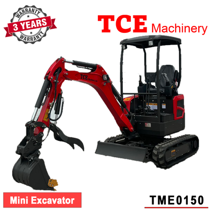 TCE Machinery TME0200 Mini Excavator 4400lbs. Kubota Engine