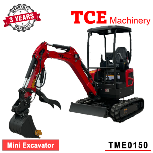 TCE Machinery TME0200 Mini Excavator 4400lbs. Kubota Engine