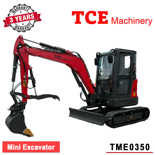 TCE Machinery TME0350 Mini Excavator 8377lbs. Kubota Engine