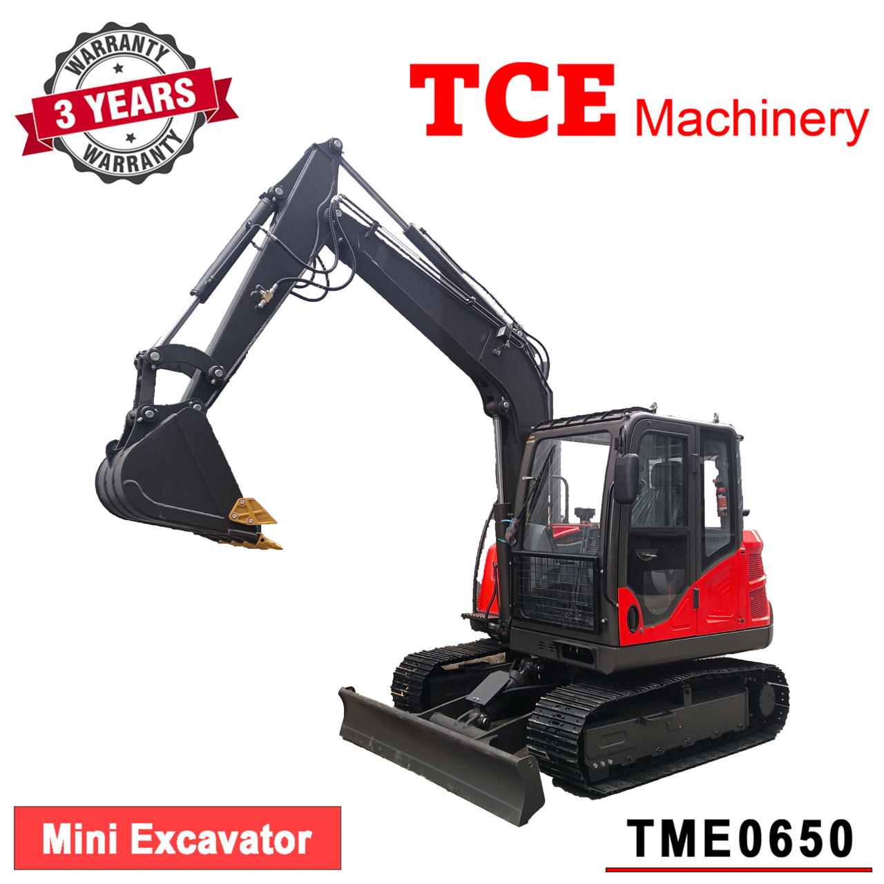 TCE Machinery TME0650 Mini Excavator 13200lbs. Kubota Engine