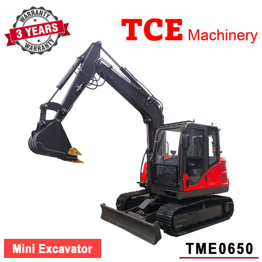 TCE Machinery TME0650 Mini Excavator 13200lbs. Kubota Engine